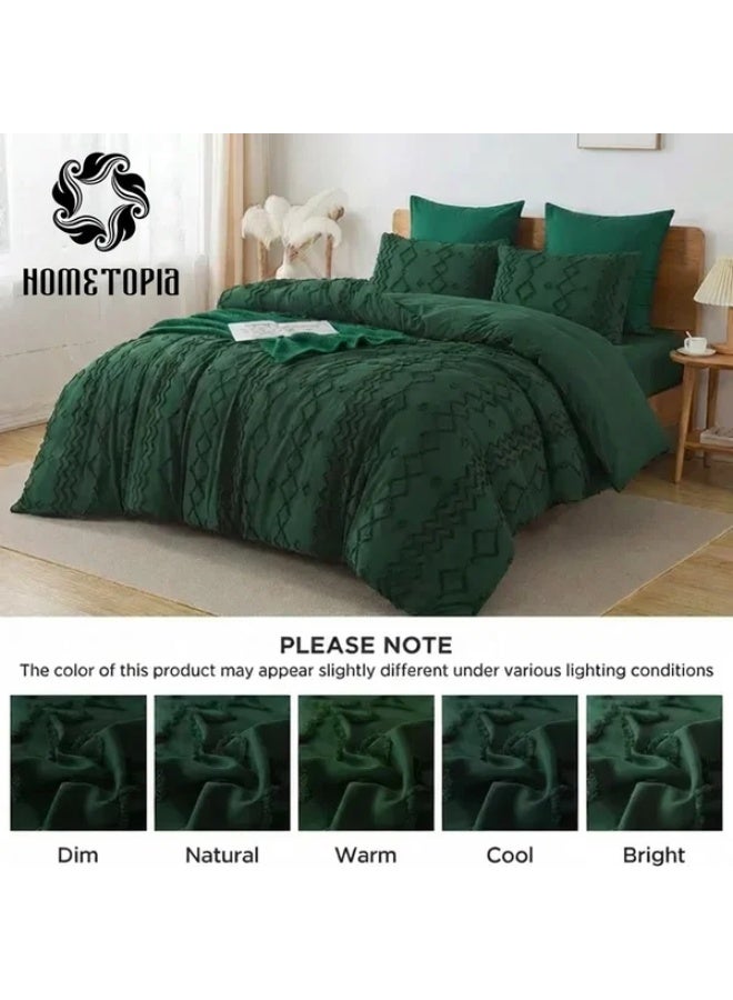 هوم توبيا طقم مفارش سرير كينج 6 قطع من Hometopia – لحاف مبطن ناعم 230×260 سم مع ملاءة مطاطية عميقة 200×200+30 سم و4 أكياس وسائد 50×75 سم – قماش مايكروفايبر مضاد للحساسية، قابل للغسل، تصميم بارز أنيق – طقم سرير فاخر لجميع الفصول مناسب للمنازل والفنادق - Image 5